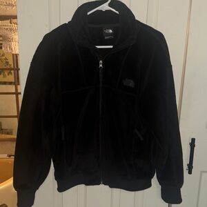 The North Face Midnight Black Zip-Up Bomber Jacket
